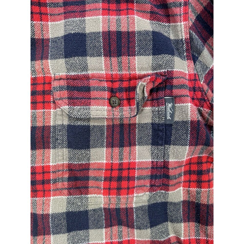 Vintage Tall Pines Button Up Flannel Men M Red Plaid Long Sleeve 100% Cotton - Picture 3 of 10